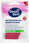 Dontodent Interdentalbürsten rosa 0,4 mm ISO 2, 32 St - Межзубные ёршики экстра тонкие 0,4мм ISO 2, 32 шт. Германия
