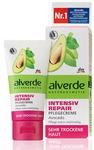 Alverde Intensiv Pflegecreme Avocado - Дневной Интенсивный восстанавливающий крем для лица с маслом авокадо, маслом ши и экстрактом ромашки для очень сухой кожи. 50мл. (Германия)