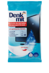 Denkmit feuchte Bildschirm-Reinigungstucher - Влажные салфетки с антистатическим свойством для очистки LCD экранов.(Германия) 18 салфеток делящихся наполовину = 36 мален. шт. 