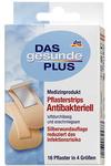 Das gesunde Plus Pflasterstrips antibakteriell надежный пластырь антибактериальный с ионами серебра 16 штук в 4 размерах. (Германия)   16 штук разных размеров