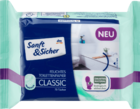 Sanft&Sicher Feuchtes Toilettenpapier Sensitive Classic Nachfullpackung, 70шт.- туалетные влажные бумага-салфетки для чувствительной кожи (Германия)